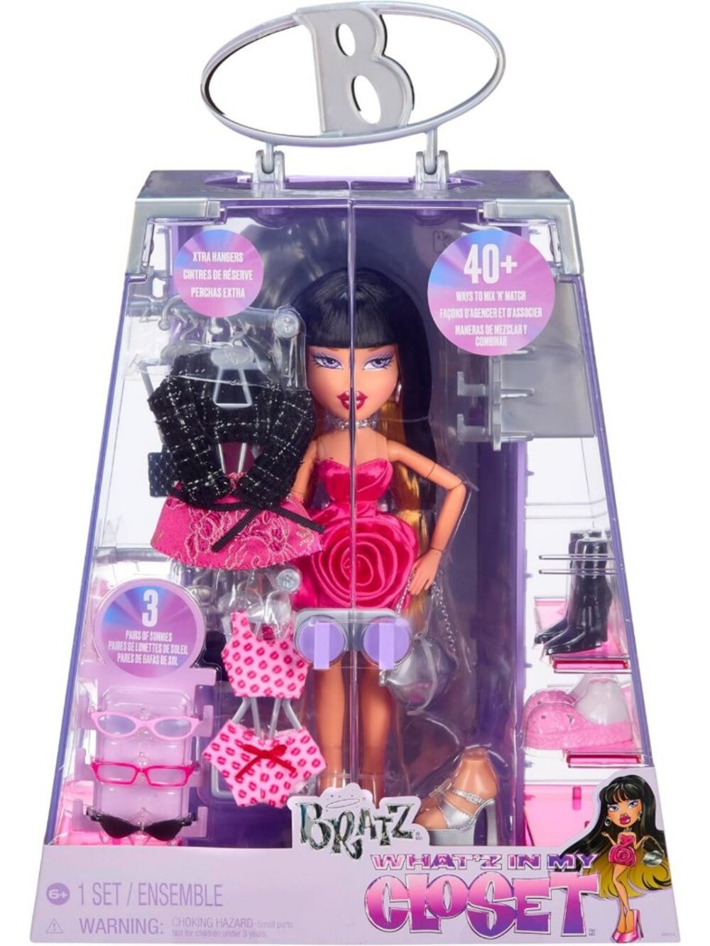 Bratz What'z in My Closet Playset with Dana Fashion Doll, Outfits, Shoes, Mirror